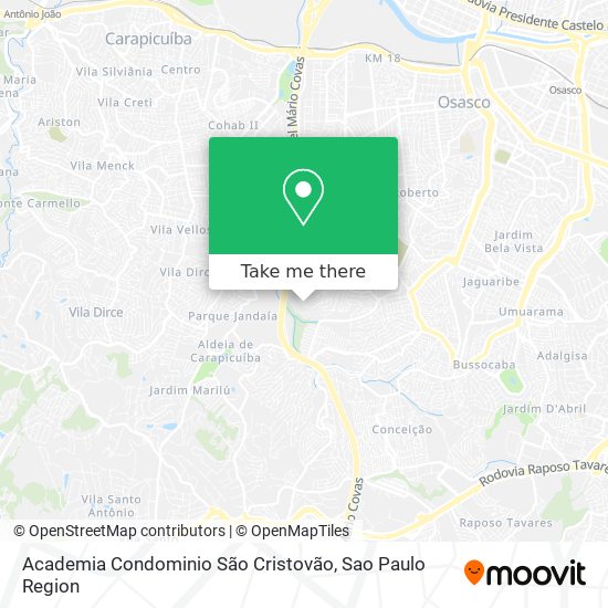 Mapa Academia Condominio São Cristovão