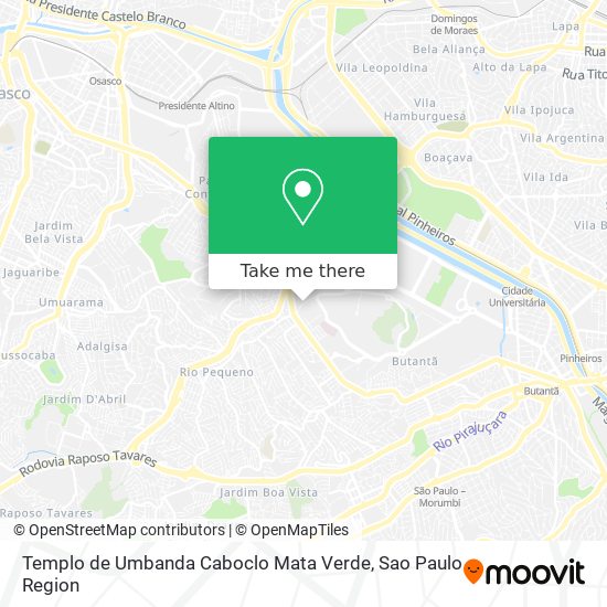 Templo de Umbanda Caboclo Mata Verde map