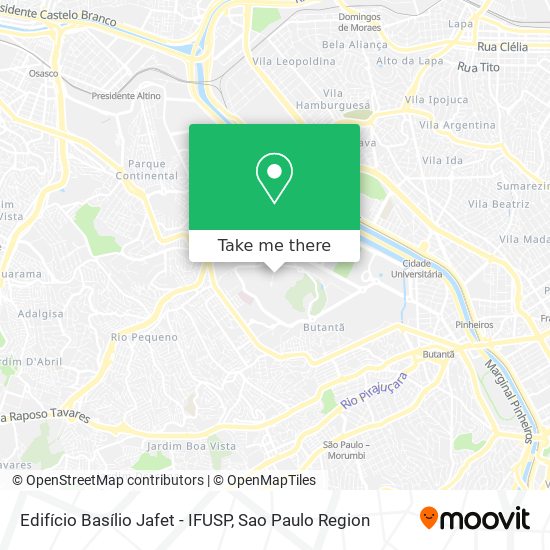 Mapa Edifício Basílio Jafet - IFUSP