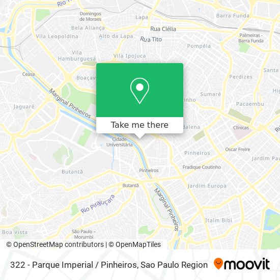322 - Parque Imperial / Pinheiros map