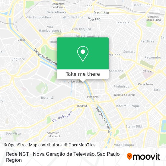 Rede NGT - Nova Geração de Televisão map