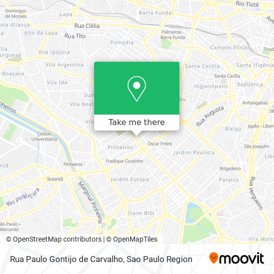 Mapa Rua Paulo Gontijo de Carvalho