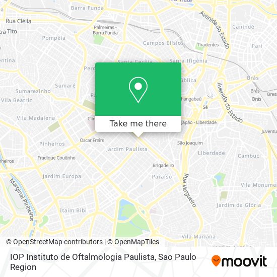 Mapa IOP Instituto de Oftalmologia Paulista