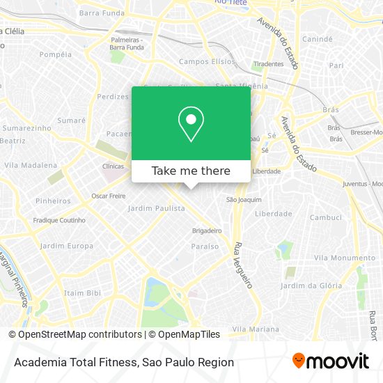 Mapa Academia Total Fitness