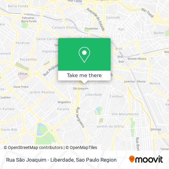 Mapa Rua São Joaquim - Liberdade