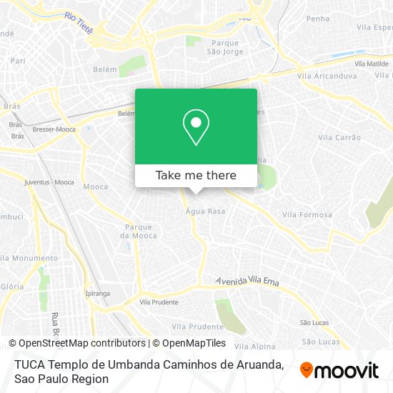 Mapa TUCA Templo de Umbanda Caminhos de Aruanda