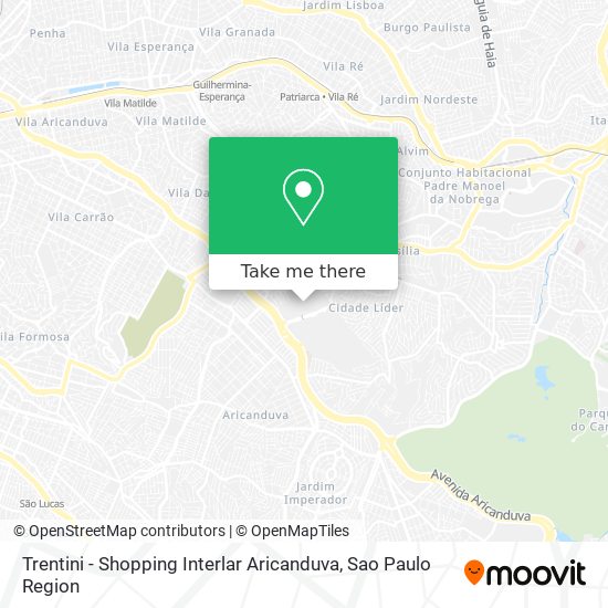 Mapa Trentini - Shopping Interlar Aricanduva