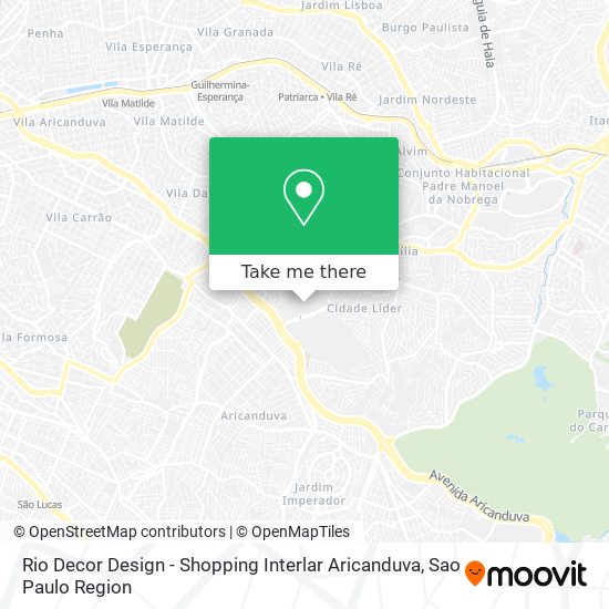 Mapa Rio Decor Design - Shopping Interlar Aricanduva