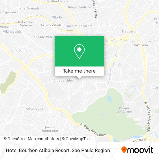 Hotel Bourbon Atibaia Resort map