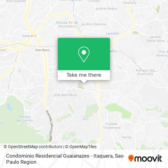 Mapa Condominio Residencial Guaianazes - Itaquera