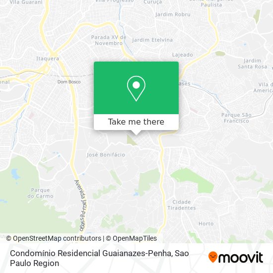 Mapa Condomínio Residencial Guaianazes-Penha