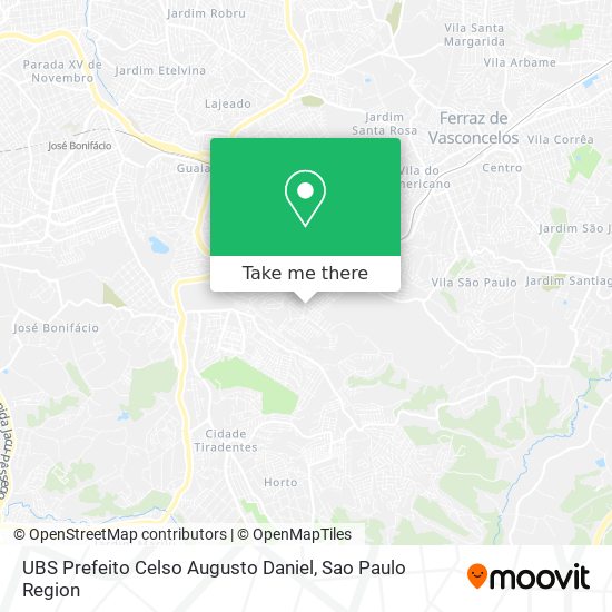 Mapa UBS Prefeito Celso Augusto Daniel