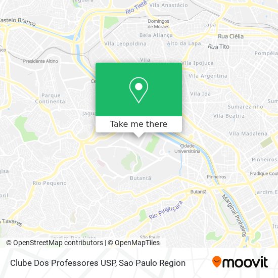 Clube Dos Professores USP map
