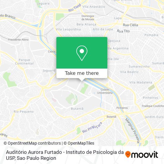 Auditório Aurora Furtado - Instituto de Psicologia da USP map