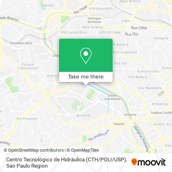 Mapa Centro Tecnológico de Hidráulica (CTH / POLI / USP)