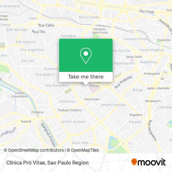 Clínica Pró Vitae map