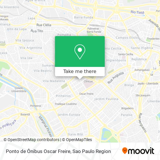 Ponto de Ônibus Oscar Freire map