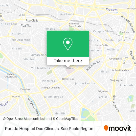 Parada Hospital Das Clínicas map