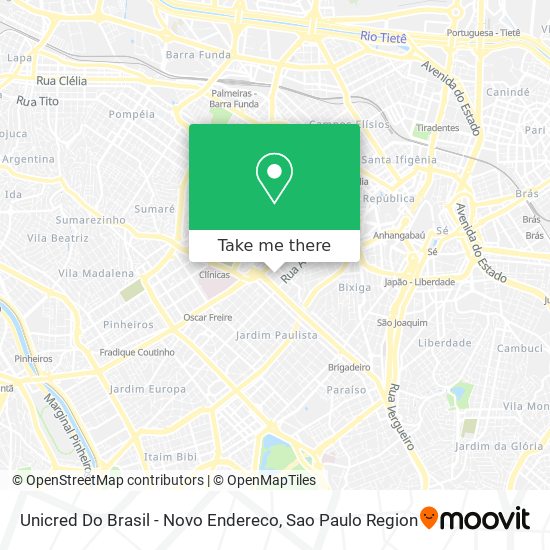 Unicred Do Brasil - Novo Endereco map