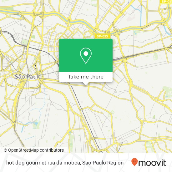 Mapa hot dog gourmet rua da mooca