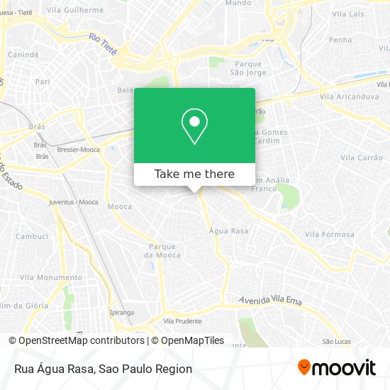 Rua Água Rasa map