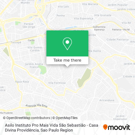Asilo Instituto Pro Mais Vida São Sebastião - Casa Divina Providência map