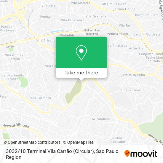 3032 / 10 Terminal Vila Carrão (Circular) map
