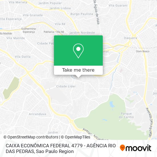 CAIXA ECONÔMICA FEDERAL 4779 - AGÊNCIA RIO DAS PEDRAS map