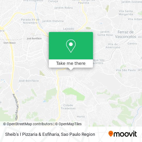 Mapa Sheib's I Pizzaria & Esfiharia
