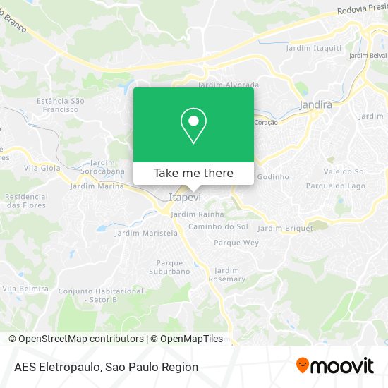 AES Eletropaulo map