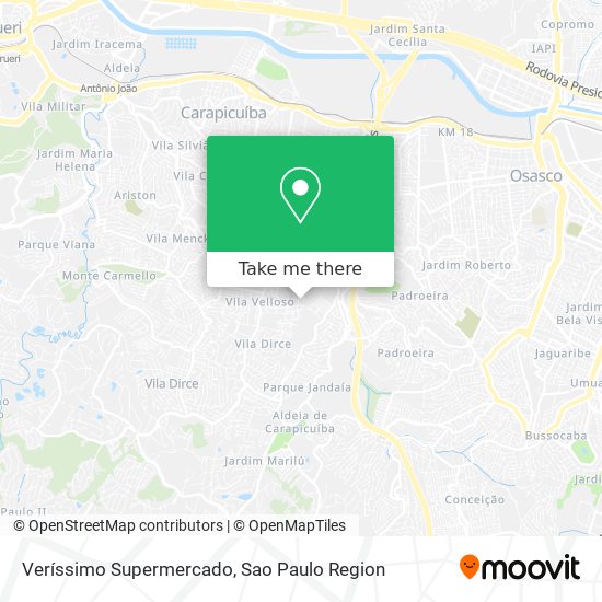 Veríssimo Supermercado map