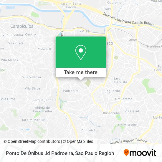 Mapa Ponto De Ônibus Jd Padroeira