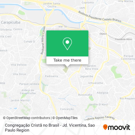 Congregação Cristã no Brasil - Jd. Vicentina map