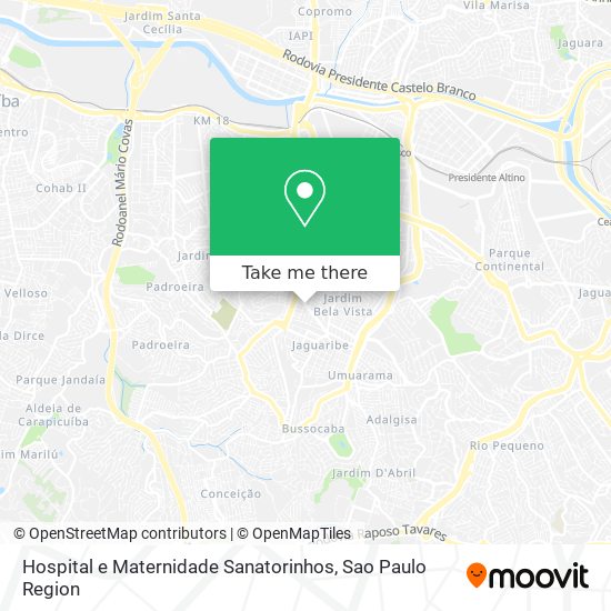 Hospital e Maternidade Sanatorinhos map