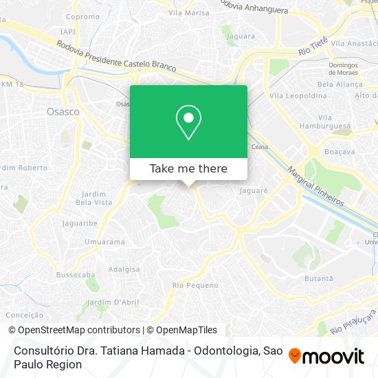 Consultório Dra. Tatiana Hamada - Odontologia map