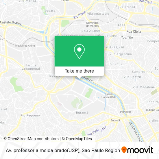 Av. professor almeida prado(USP) map