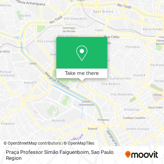 Mapa Praça Professor Simão Faiguenboim