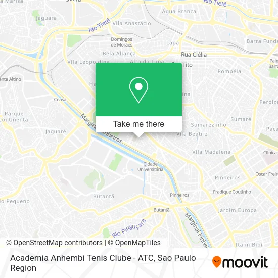 Academia Anhembi Tenis Clube - ATC map