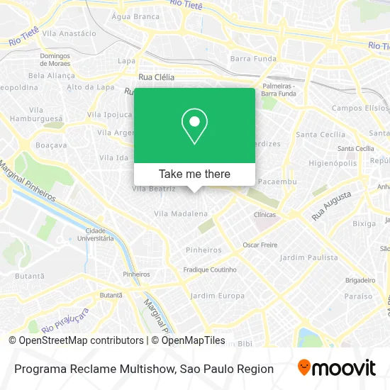 Programa Reclame Multishow map