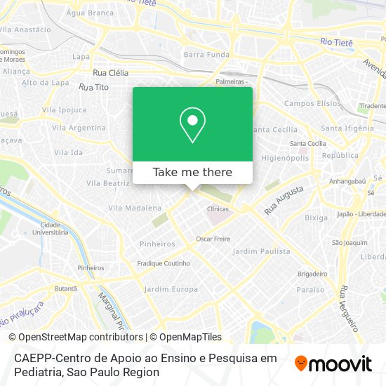 CAEPP-Centro de Apoio ao Ensino e Pesquisa em Pediatria map