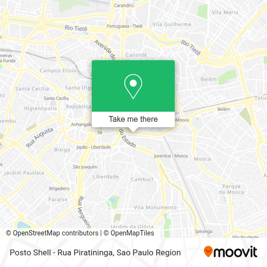 Posto Shell - Rua Piratininga map