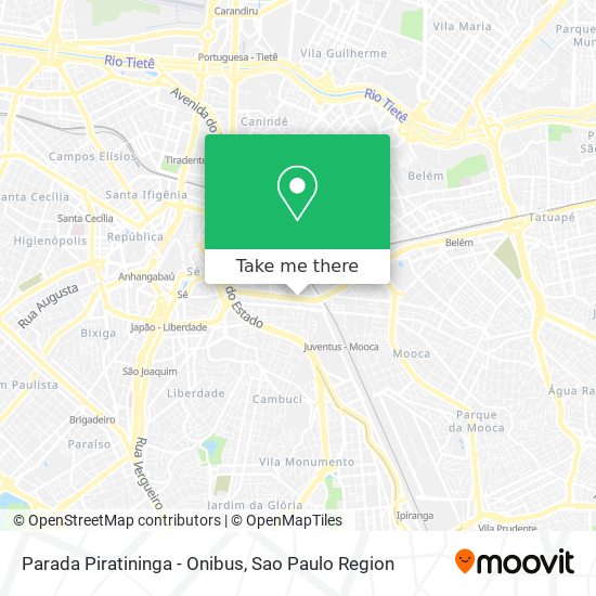 Mapa Parada Piratininga - Onibus