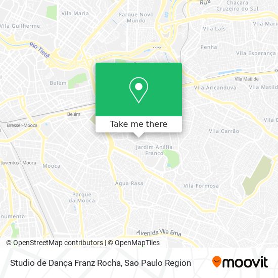 Mapa Studio de Dança Franz Rocha