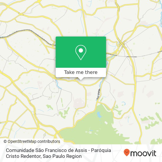 Mapa Comunidade São Francisco de Assis - Paróquia Cristo Redentor