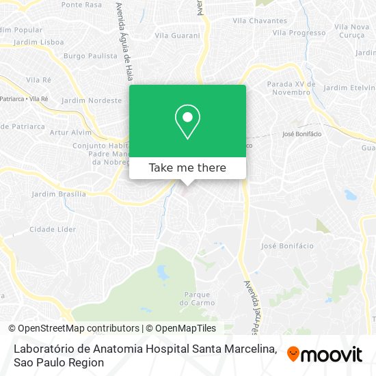 Laboratório de Anatomia Hospital Santa Marcelina map