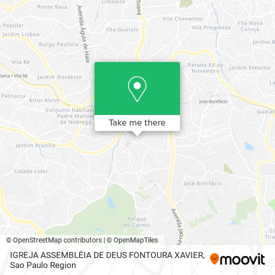 IGREJA ASSEMBLÉIA DE DEUS FONTOURA XAVIER map