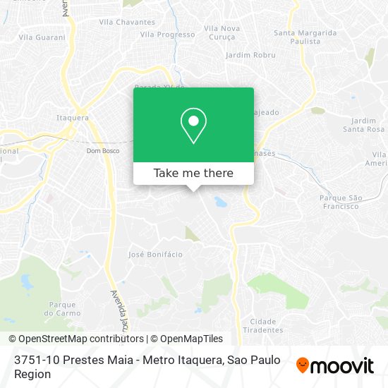 3751-10 Prestes Maia - Metro Itaquera map