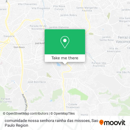 Mapa comunidade nossa senhora rainha das missoes