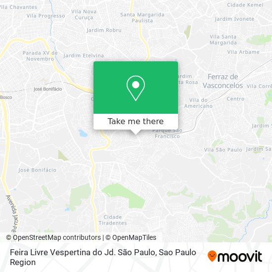 Feira Livre Vespertina do Jd. São Paulo map