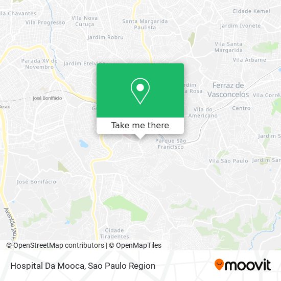 Mapa Hospital Da Mooca